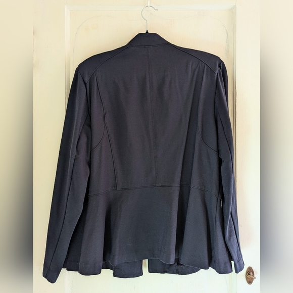 Navy Collarless Jacket - Picture 2 of 6